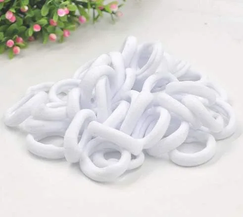 Vista 26 de Accesorios para el cabello para niñas y niños, bandas de goma para cola de caballo, bandas elásticas para el cabello (negro)