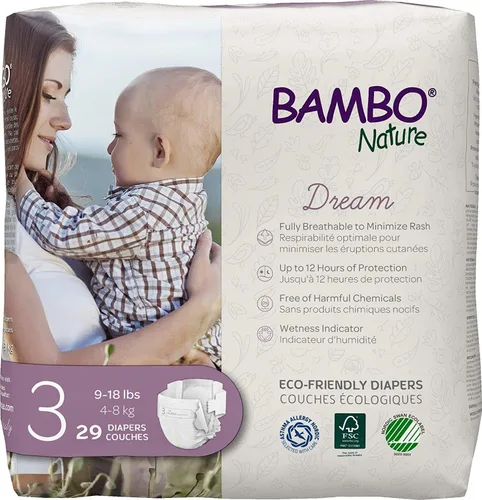 Vista 6 de Bambo Nature Pañales prémium para bebé, embalaje francés/inglés, talla 1, 36