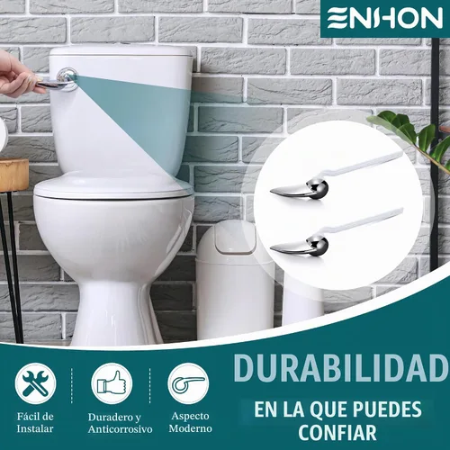 Vista 5 de Enhon - Paquete de 1 manija de repuesto para inodoro, palancas de viaje