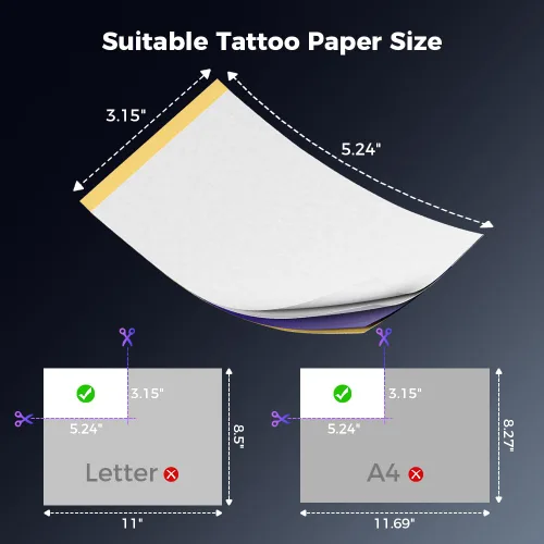Vista 13 de Phomemo Impresora de plantillas de tatuaje TP31, inalámbrica, Bluetooth con 30 piezas de papel de transferencia, compatible con teléfono
