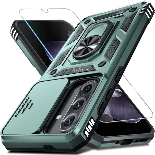 Vista 12 de Janmitta Compatible con Samsung Galaxy A26 5G Funda con Cubierta Deslizante Integrada para Lente de Cámara + Protector de Pantalla + Soporte