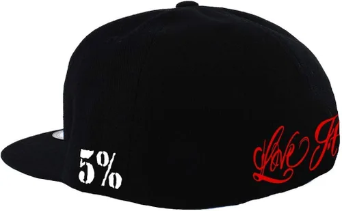 Vista 2 de 5% Nutrition Graphic Black Red Snapback Flexfit Trucker Hat for Men and Women