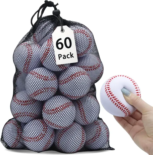 Vista 9 de Magicorange Béisbol, Bolas de Espuma para Entrenamiento de Béisbol Bolas de Práctica sin Marcado para Golpear, Lanzamiento Suave, Bateo, Campo