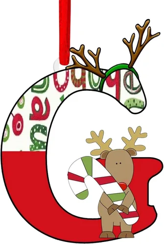 Vista 12 de Decoración colgante para árbol de Navidad de 26 letras, adornos para árbol de Navidad, adornos personalizados de 26 letras, decoración de Navidad