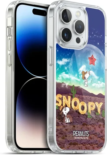 Vista 83 de Head Case Designs Funda de gel con licencia oficial de Peanuts Nebula Cactus Needles Snoopy Space Cowboy [protección de grado militar] compatible