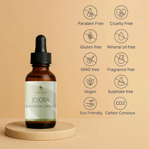 Vista 5 de Aceite de jojoba 100% puro, prensado en frío, sin refinar, aceite portador hidratante e hidratante virgen para piel, cabello, cara, cuidado facial
