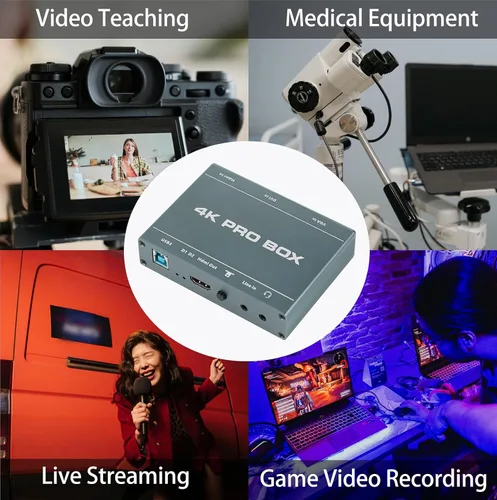 Vista 6 de Tarjeta de captura HDMI 4K DVI/VGA a USB 3.0 Tarjeta de captura Full HD 1080P 60FPS Plug & Play, no necesita controlador Tarjeta de captura de video