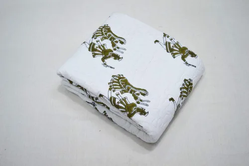 Vista 7 de Colcha india para bebé, hecha a mano, manta de tela de algodón, manta de decoración étnica