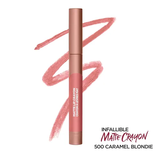 Vista 2 de L'Oreal Paris Infallible Crayón Labial Mate, Caramelo Rubio (El empaque puede variar)