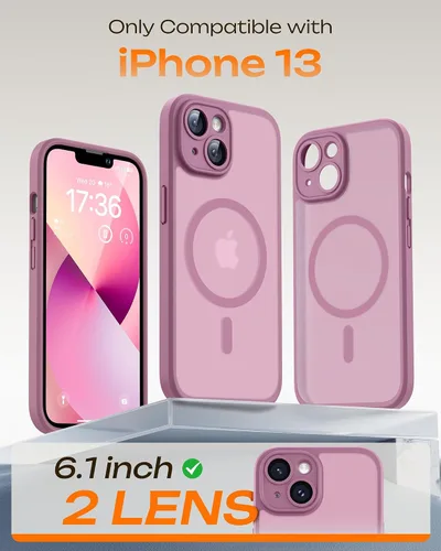 Vista 308 de TOCOL Funda magnética 3 en 1 para iPhone 15 Pro, mejorada [protección completa de cámara] con 2 protectores de pantalla, compatible con MagSafe Gris