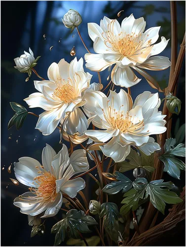 Vista 11 de CAPITUNEISKINEPA Dahlia Flower Posters - Posters For Room Mini Posters 9" x 11