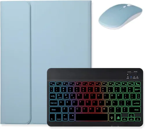 Vista 18 de kaidisen Teclado retroiluminado para Galaxy Tab A8 10.5 pulgadas Tablet Modelo SM-X200/X205/X207 Funda de teclado con ratón, carcasa de teclado
