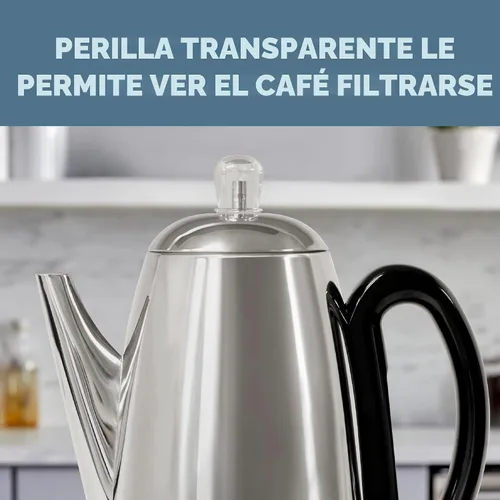 Vista 8 de Greenfield World Trade 54159 Cafetera eléctrica de 12 tazas de acero inoxidable., 1, Plateado