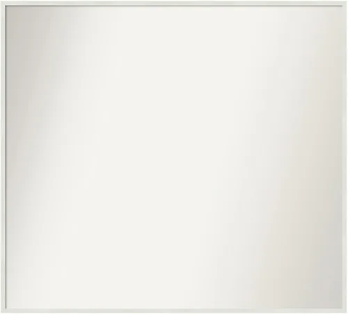 Vista 326 de Amanti Art Espejo de baño blanco para sobre el fregadero, 22 x 45 pulgadas, espejo de tocador rectangular blanco Lucie, marco de madera moderno