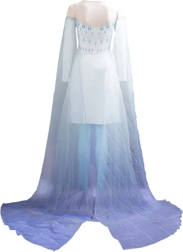 Vista 3 de Disfraz de Elsa 2 para adultos disfraz de Halloween cosplay reina y princesa disfraz