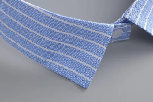 Vista 6 de Gargantilla de solapa desmontable con cuello Dickey y puños de muñeca, mangas falsas Raya azul
