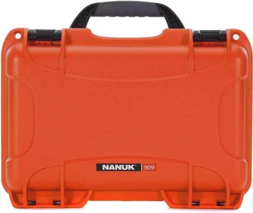 Vista 3 de NANUK 909 - Funda rígida impermeable con inserto de espuma para GoPro Hero 9 y 10, color naranja
