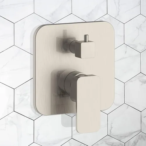 Vista 5 de PULSE ShowerSpas 3007-RIVD-BN - Válvula de equilibrio de presión Tru-Temp bidireccional de 1/2 pulgada con kit de molduras cuadradas de níquel