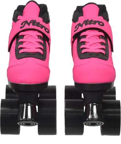 Vista 3 de Epic Skates Epic Nitro Turbo - Patines de velocidad cuádruple, color rosa