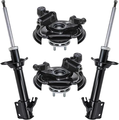 Vista 34 de Detroit Axle - Kit de nudillos traseros izquierdo FWD para Hyundai Santa Fe 2007-2009 Veracruz 2007-2012, reemplazo del conjunto de cojinete