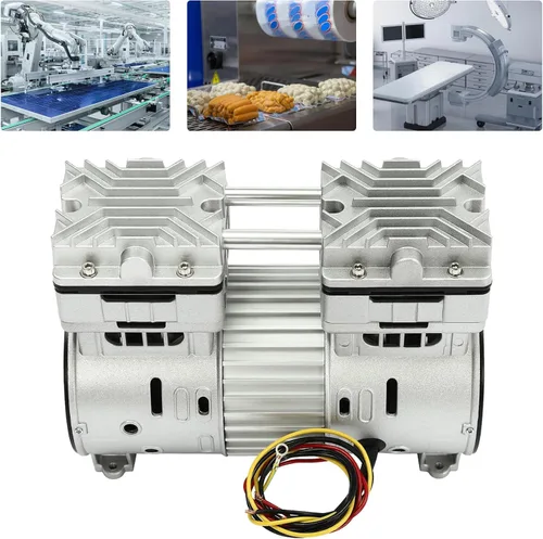 Vista 4 de Motor de compresor de aire sin aceite para encimera, motor de bomba de aire portátil de 800 W, 1700 rpm, motor compresor ultrasilencioso de 78 dB