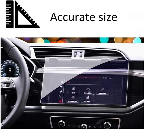 Vista 4 de ZFM Protector de pantalla de vidrio templado para pantalla táctil Audi Q3 2019-2025 – Resistente a arañazos, a los golpes, protección de navegación