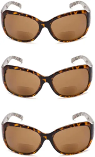 Vista 2 de 3 pares de lentes de sol bifocales estilo Jackie O estilo tortuga marco