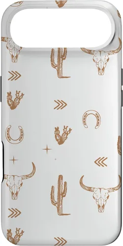 Vista 27 de Western Country - Carcasa para iPhone 17, diseño de calavera de toro sureño