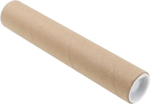 Vista 4 de Tubo de correo con tapa, tubo de póster de papel kraft resistente, tubo de cartón redondo, tubo de póster de envío duro, tubo de póster de cartón