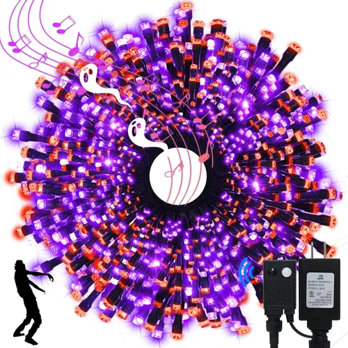 Vista 11 de echosari Guirnalda de 400 Luces LED de Navidad Conectables, Luces de Cadena Extra Largas de 66 Pies para Exteriores Conectables de Extremo a Extremo