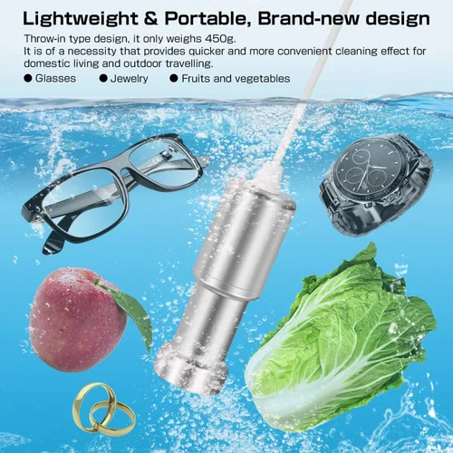 Vista 4 de BlumWay Máquina limpiadora de joyas, limpiador ultrasónico portátil para el hogar, máquina de limpieza ultrasónica profesional para joyas, diamantes
