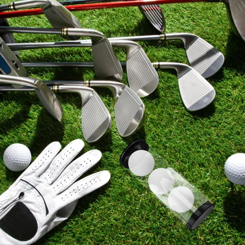 Vista 5 de CLISPEED Tubo de almacenamiento de pelotas de golf, paquete de 2 soportes de plástico transparente para pelotas de golf con tapas, vitrina