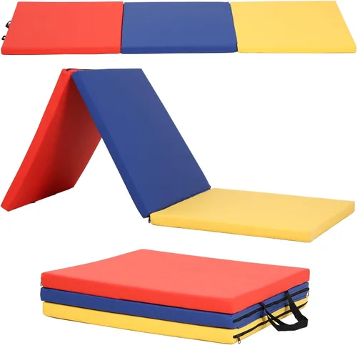 Vista 14 de Gymnastics Tumbling Mat Portable Gymnastics Mat Foldable Tumbling Mat 2ft W 6ft L/4ft W 6ft L/4ft W 8ft L/4ft W 10ft Exercise Mat Yoga Mat with