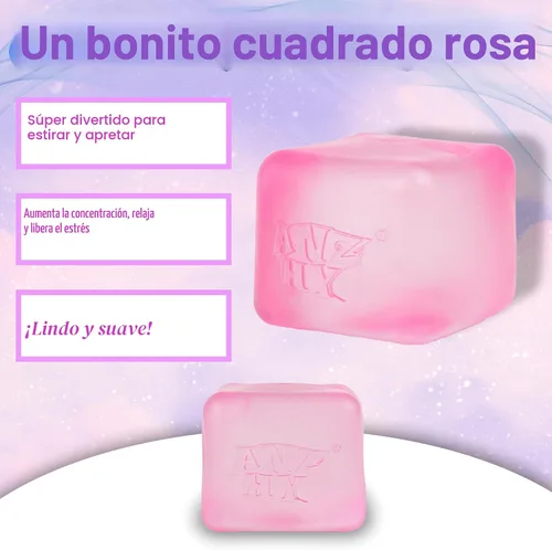 Vista 4 de Cubo de estrés para niños y adultos, juguetes esponjosos rellenos de gel para aliviar el estrés de los niños, bolas de alta densidad