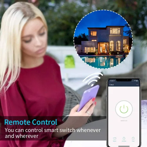 Vista 3 de Interruptor de luz inteligente, compatible con Alexa, Google Home IFTTT, aplicación y control de voz, función de temporizador, no requiere
