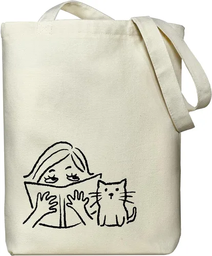 Vista 21 de itgowisa Bolsa de lona reutilizable con cremallera y asas, bolsillo grueso, para compras, compras, playa, regalo Adoptdontshop