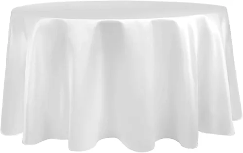 Vista 37 de Ultimate Textile Mantel redondo de satén nupcial de 60 pulgadas, se adapta a mesas de menos de 60 pulgadas de diámetro, berenjena morado berenjena