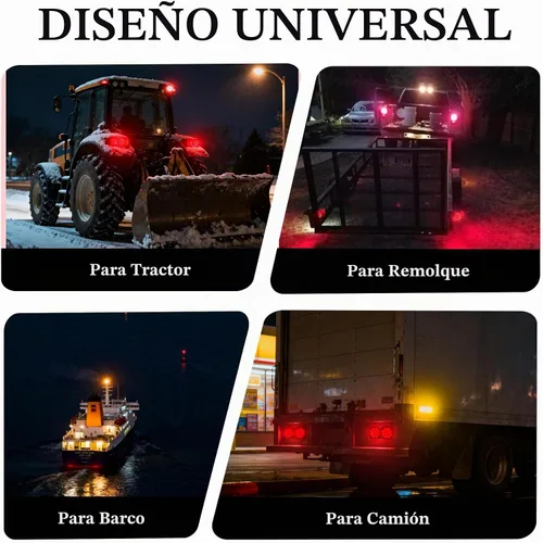 Vista 8 de Kit de luz de remolque de 12 V con certificación DOT para barco, caravana, automóvil, fácil montaje con arnés de alambre, oblea LED, impermeable