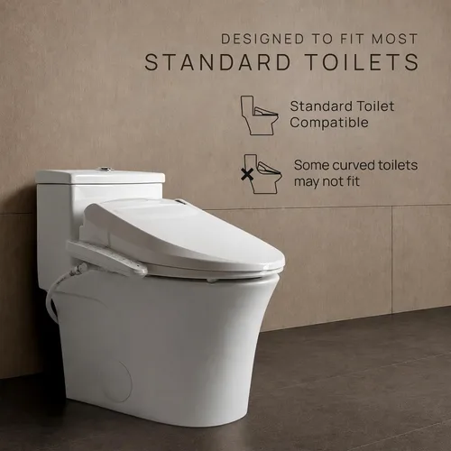 Vista 8 de SmartBidet SB-2000 Asiento de bidé eléctrico - Asiento para inodoro climatizado con secador de aire caliente y funciones de lavado con control