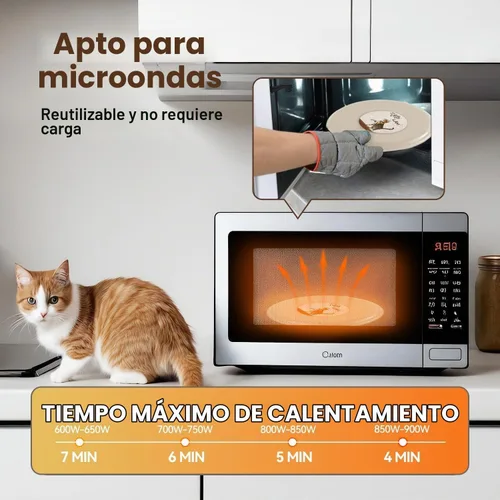 Vista 4 de ALL FOR PAWS Almohadilla térmica para gatos para microondas con 2 fundas, almohadilla térmica para mascotas para gatitos, cama térmica para mascotas