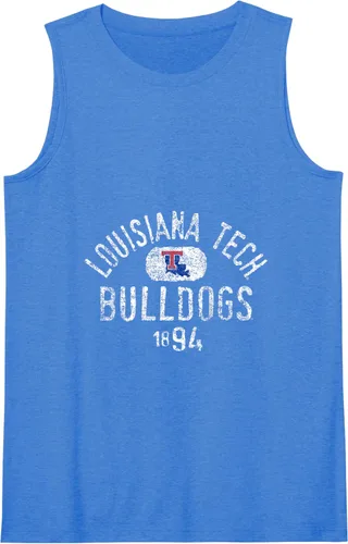 Vista 3 de Louisiana Tech Bulldogs Vintage 1894 Royal Blue Camiseta sin mangas Azul Real