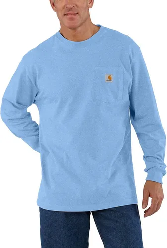 Vista 14 de Carhartt Camiseta de trabajo de manga larga con bolsillo para hombre Negro