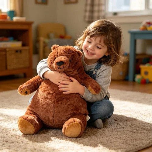 Vista 4 de Djungelskog Oso de peluche 60 cm - Oso suave y gigante - Peluche abrazable y tierno - Regalo ideal para niño, niña y novia - ¡Super suave y tierno!