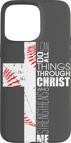 Vista 31 de Baseball Phone Case Christian Bible Verse Philippians 4:13 Case for iPhone 17