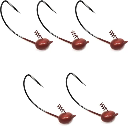Vista 9 de Reaction Tackle Tungsten Shaky Head Jigs for Bass Fishing - Premium Fishing Hooks, Ideal Shaky Head Jig to Catch Big Bass and Other Fish (5-Pack)