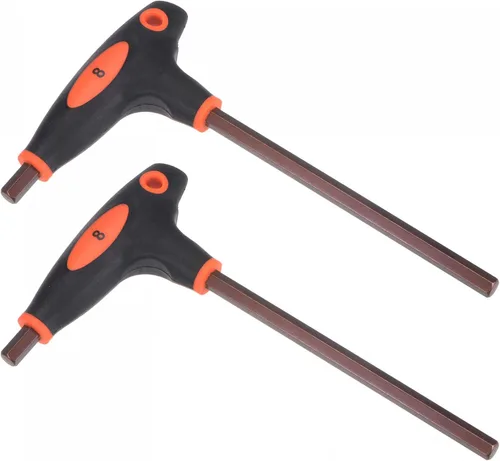 Vista 12 de uxcell Llave hexagonal de 0.079 in con mango en T de doble extremo, acero métrico S2 2 piezas
