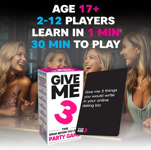 Vista 6 de SAVANA GIVE ME 3 - Juegos de fiesta para adultos de ritmo rápido e hilarantes con regla de 10 segundos 2+ jugadores Juego de cartas para adultos