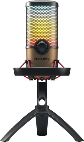 Vista 8 de Cherry UM 3.0, micrófono USB para podcasting, transmisión y uso de oficina en casa, patrón polar cardioide, conector para auriculares, compatible