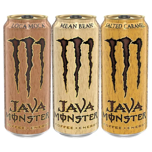 Vista 4 de Monster Energy - Paquete variado de café y bebida energética Java Monster, Java Monster Mean Bean, Java Monster Loca Moca, Java Monster Salted