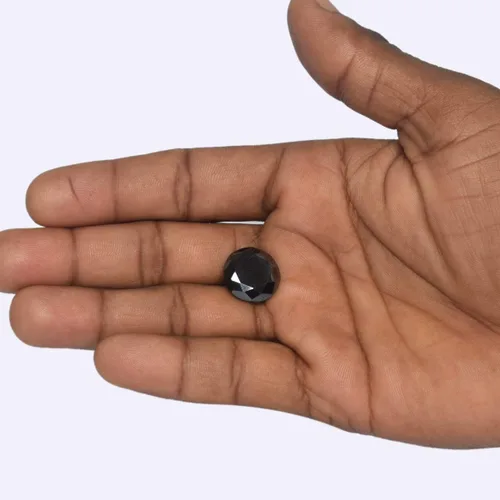 Vista 5 de GEMHUB Diamante de moissanita negra de grado AAA++ con certificado Egl de corte redondo, piedra preciosa suelta de diamante de moissanita negra